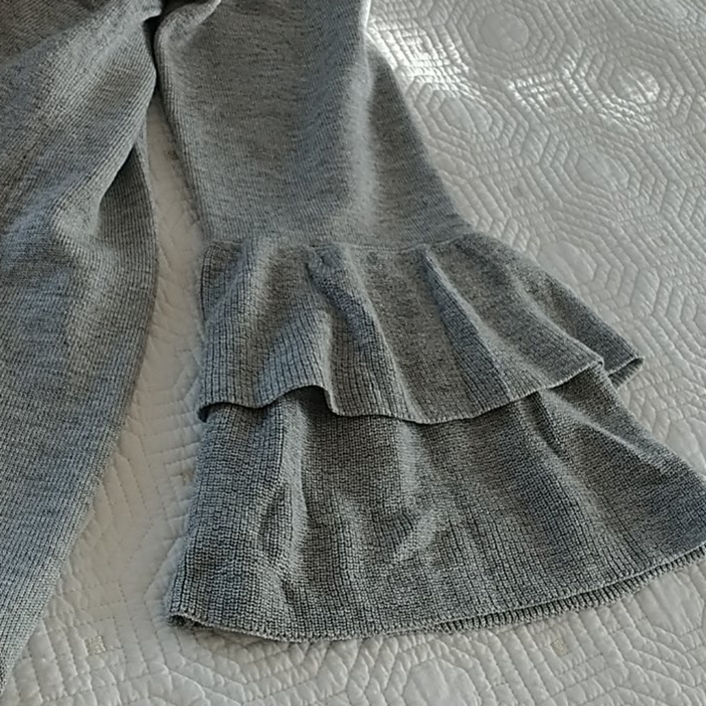 Metric, Heather Grey Cardigan w Bell Sleeves, Sz L - Picture 8 of 12